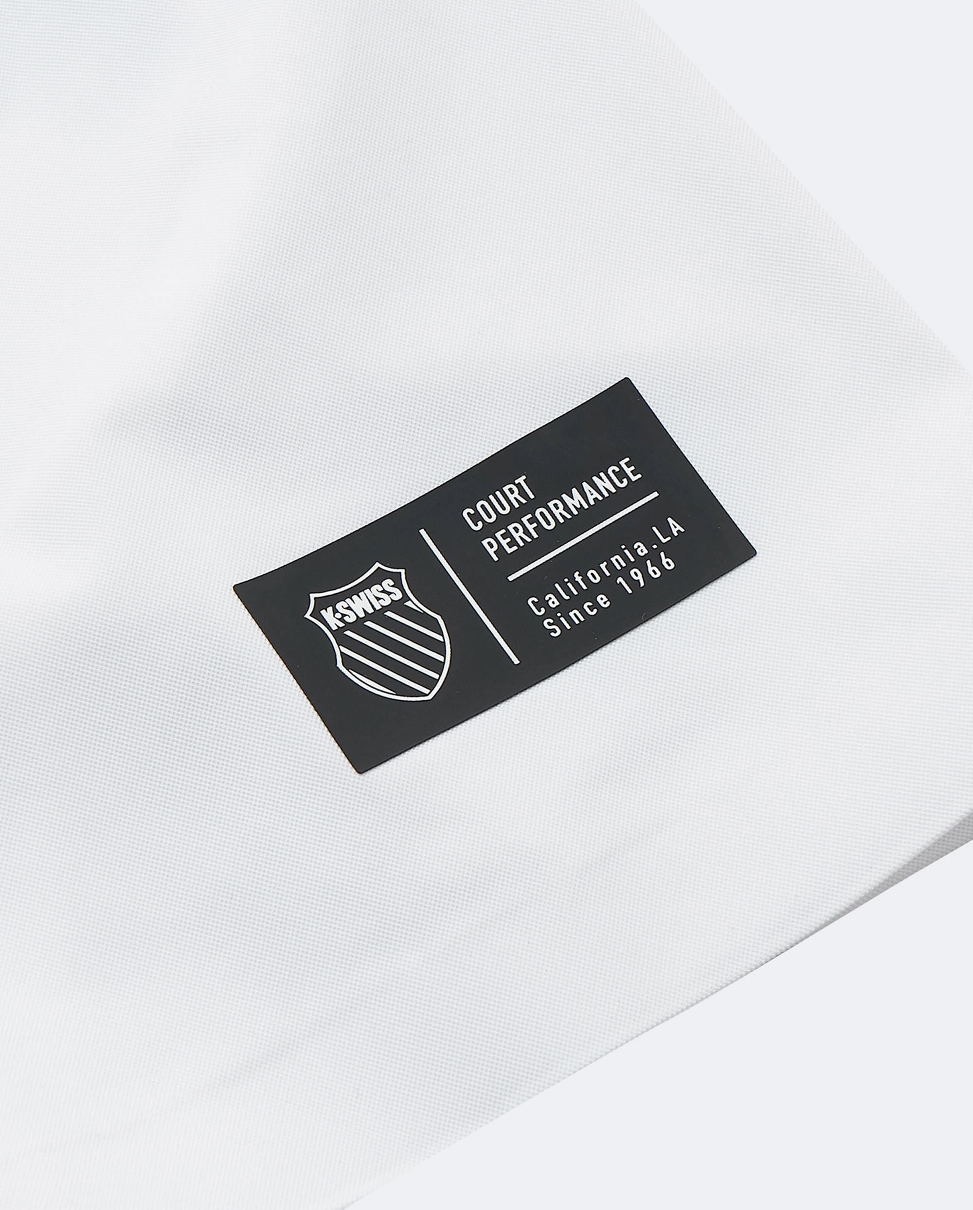 1010020-101 | MEN'S K-SWISS LOGO POLO SHIRT | WHITE/WHITE