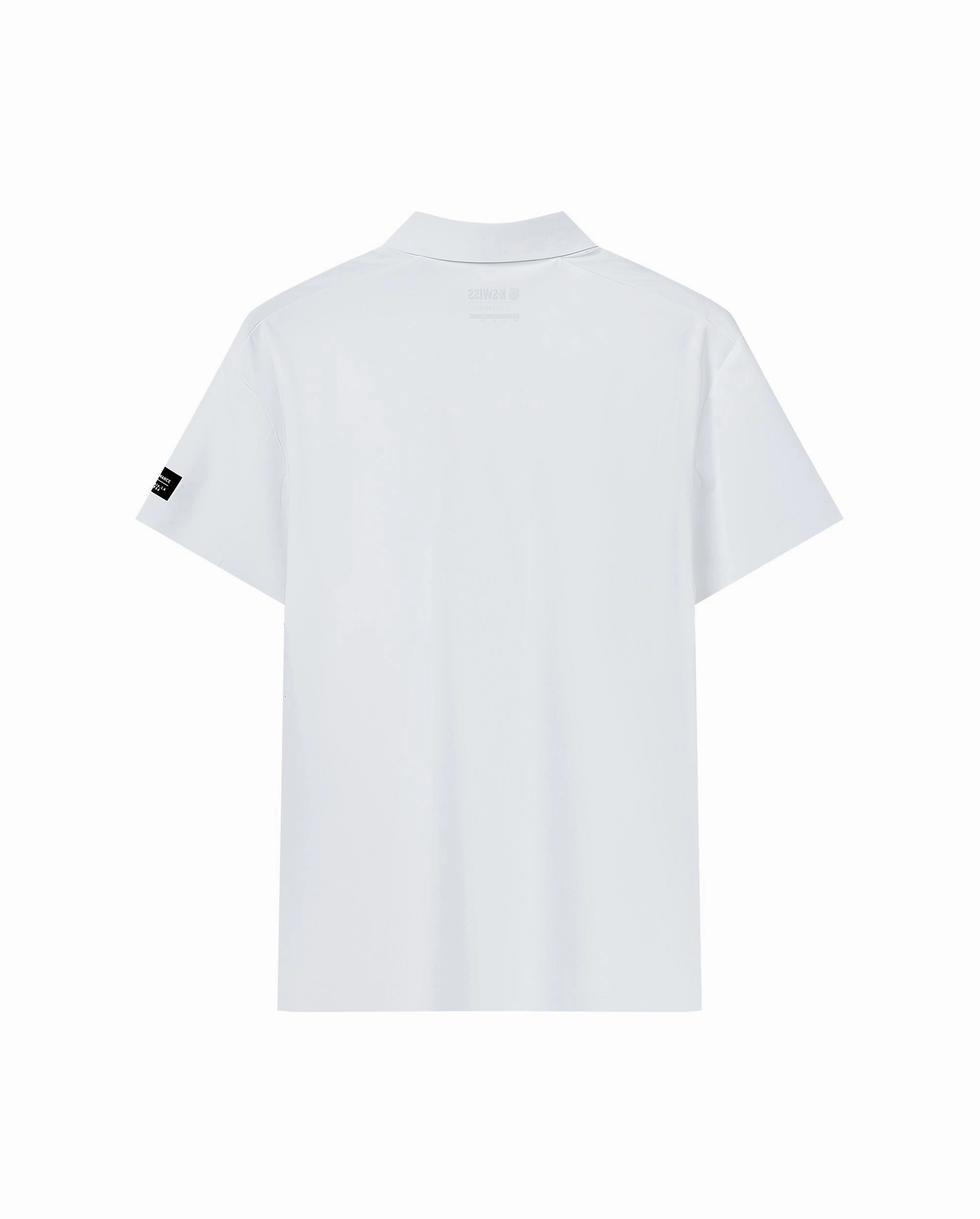 1010020-101 | MEN'S K-SWISS LOGO POLO SHIRT | WHITE/WHITE