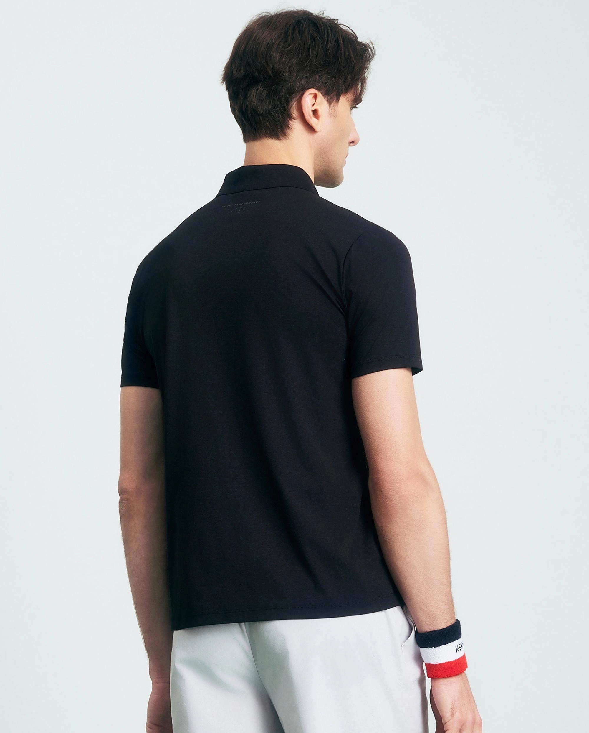 1011571-008 | MEN'S UPF50  SWEAT ABSORB QUICK-DRY POLO SHIRT | BLACK