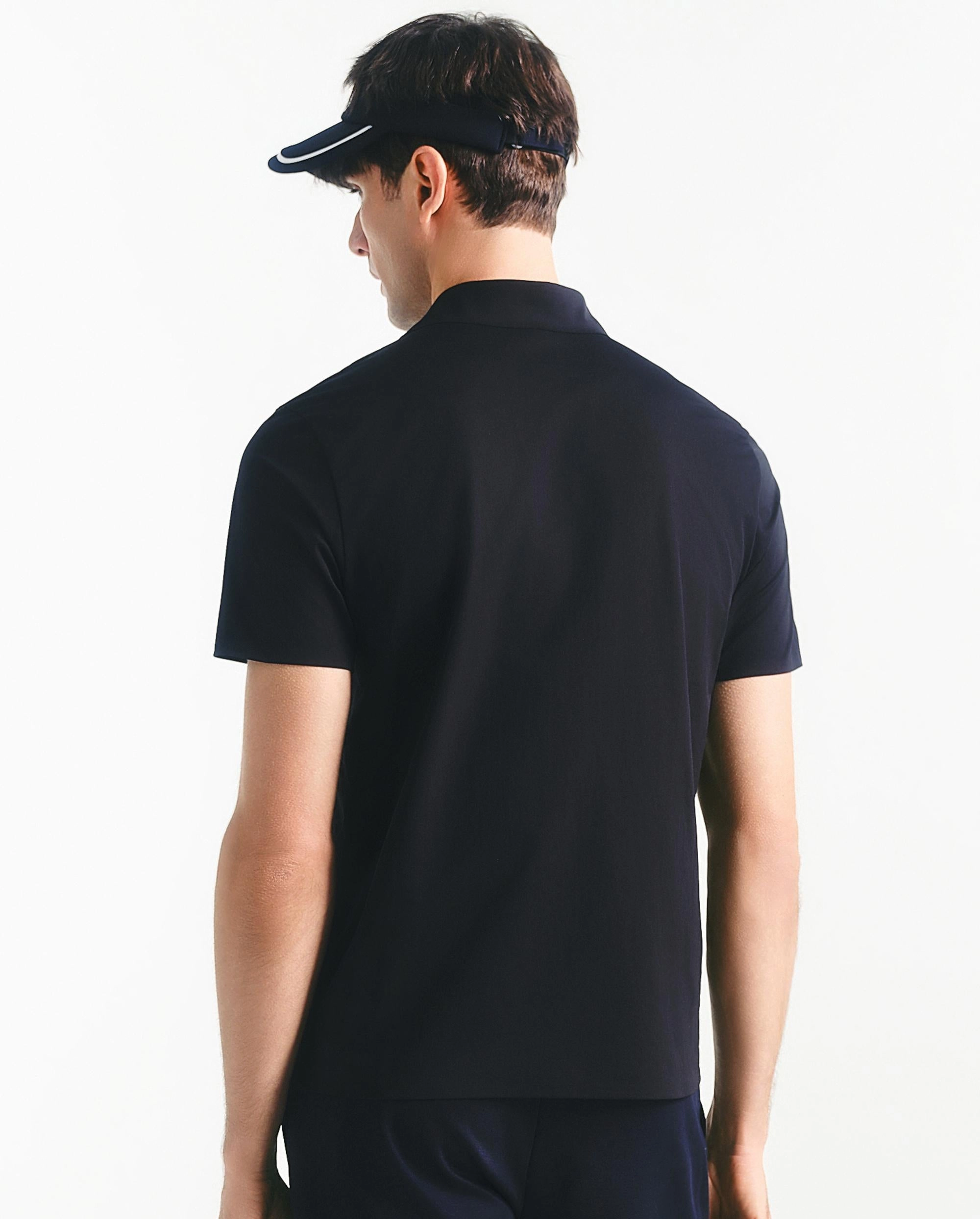1011634-008 | MEN'S K-SWISS LOGO MIRCO-FLEECE POLO SHIRT | BLACK