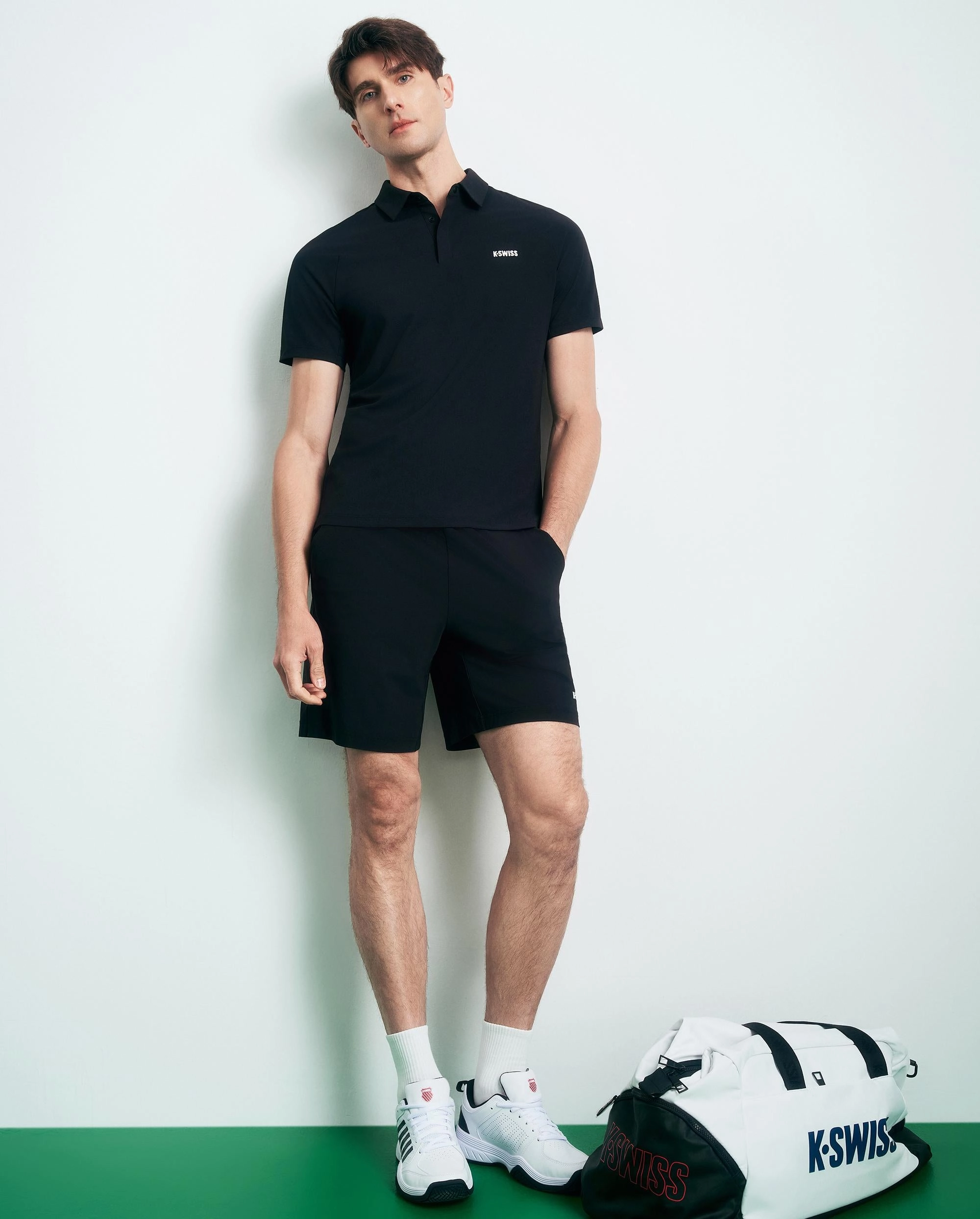 1011644-008 | MEN'S UPF50  SWEAT ABSORB QUICK-DRY POLO SHIRT | BLACK