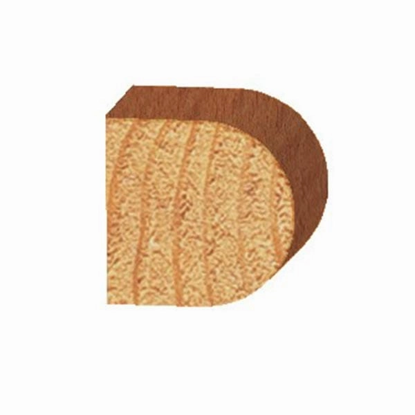 1432 Half Round (Bull Nose) Router Bit 1/2" SH 1/4" R X 1/2" Co X 1" CL 1-1/8" D