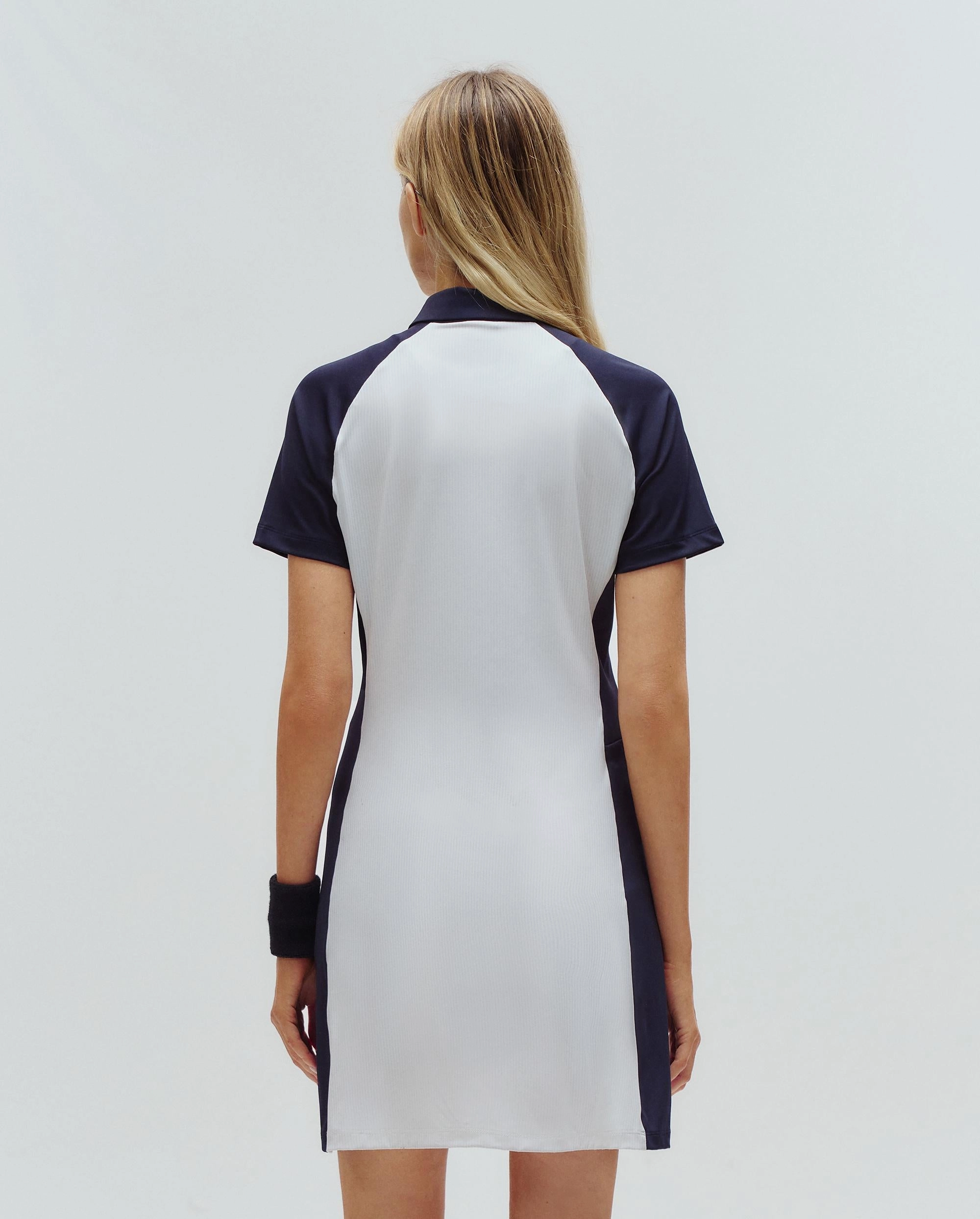 1910687-101 | WOMEN'S K-SWISS LOGO TENNIS POLO DRESS | WHITE/WHITE