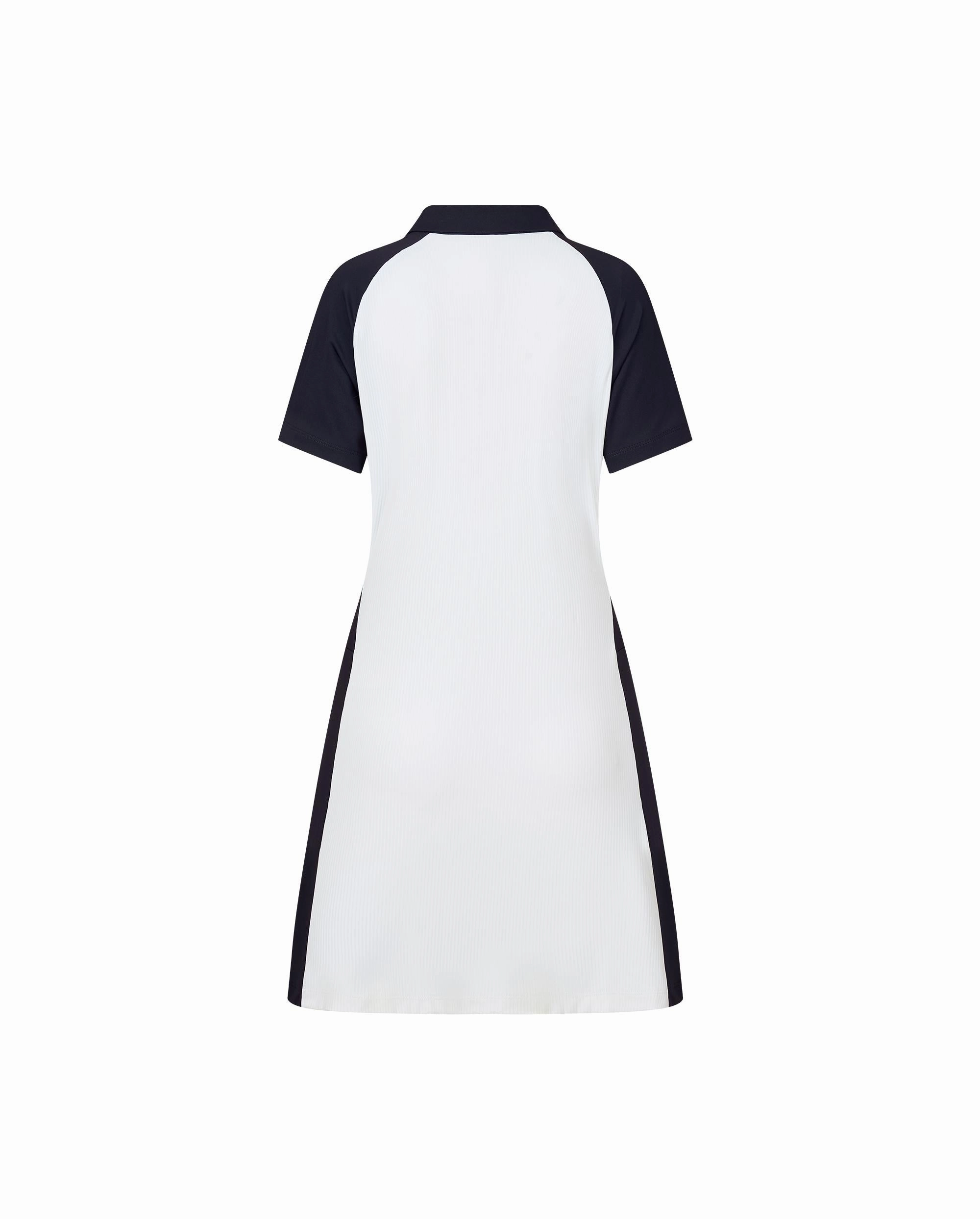 1910687-101 | WOMEN'S K-SWISS LOGO TENNIS POLO DRESS | WHITE/WHITE