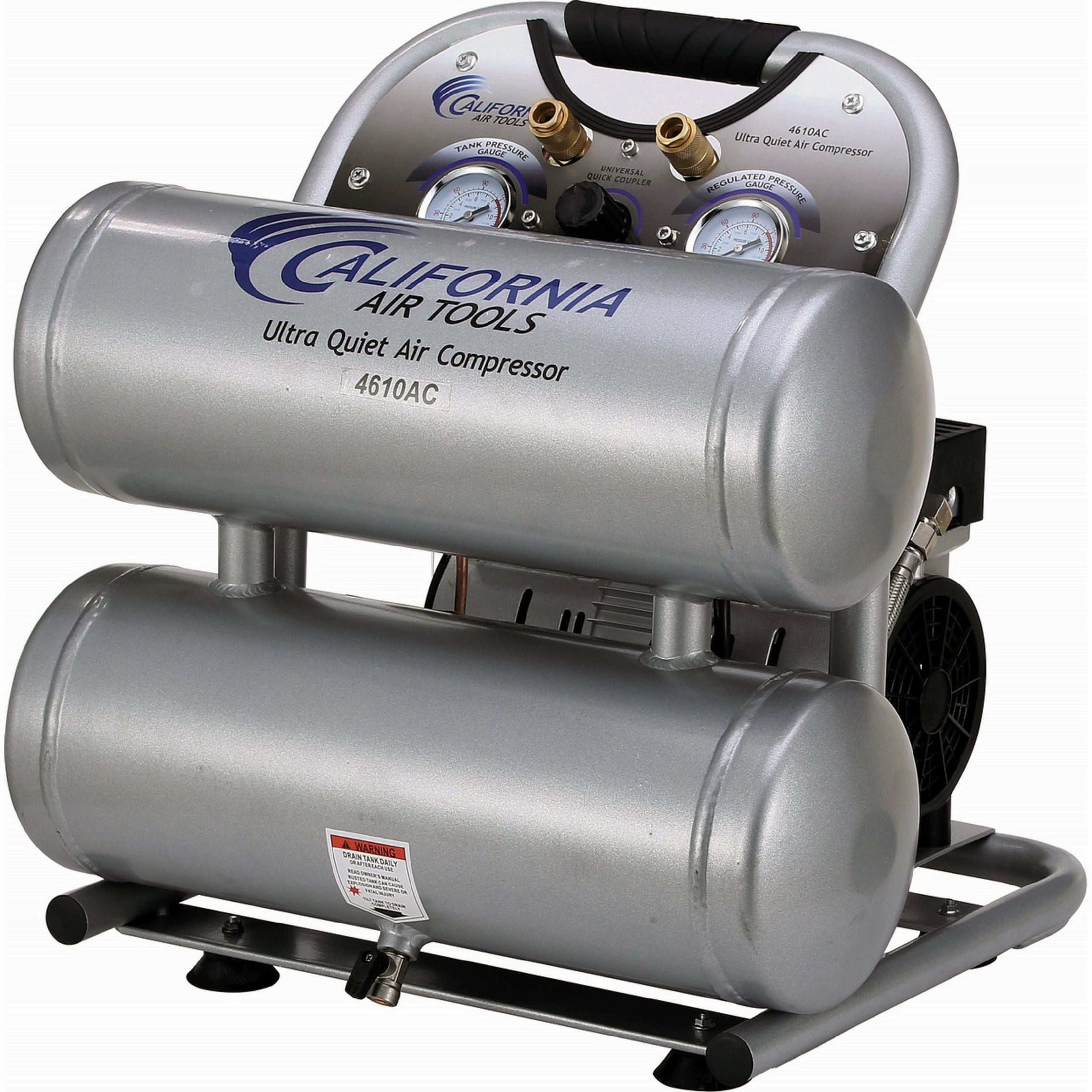 1HP 4.6 Gallon Oil-Free Twin Portable Aluminum Tank Air Compressor