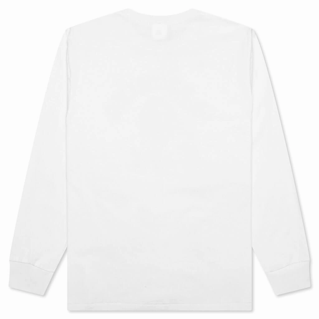 1st Camo College Long Sleeve Tee - White/Green