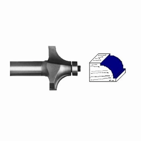 2100A Beading Router Bit 1/4" SH 1/16" R X 5/8" D X 1/2" CL