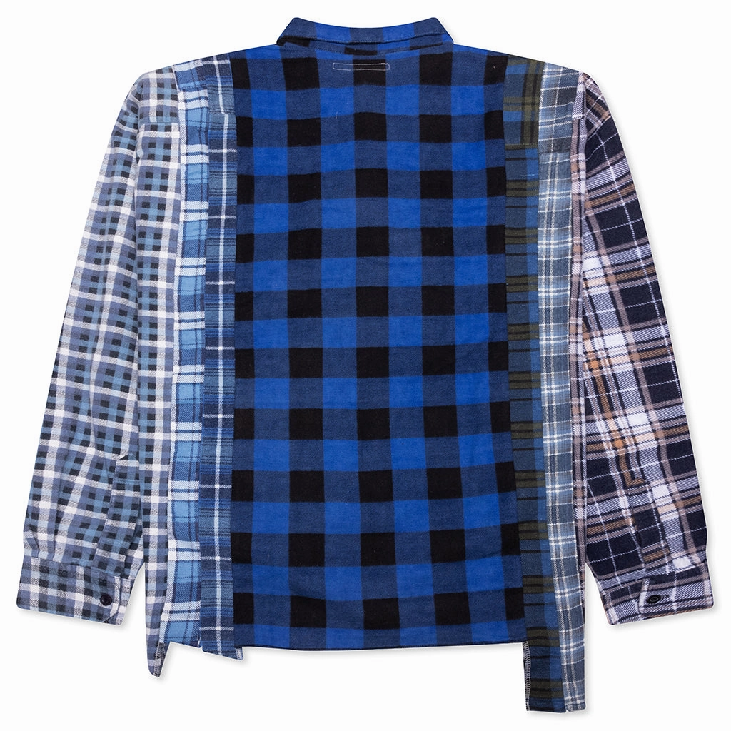 7 Cuts Wide Flannel Shirt - Assorted