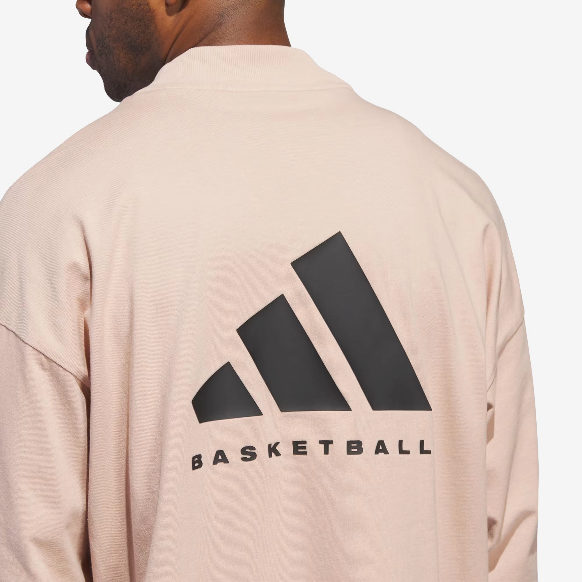 Adidas | BASKETBALL LONG SLEEVE TEE  { ASH PEARL
