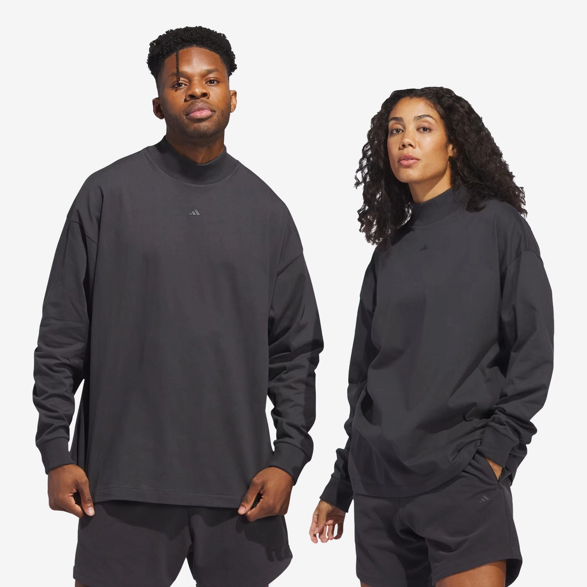 Adidas | BASKETBALL LONG SLEEVE TEE  { CARBON