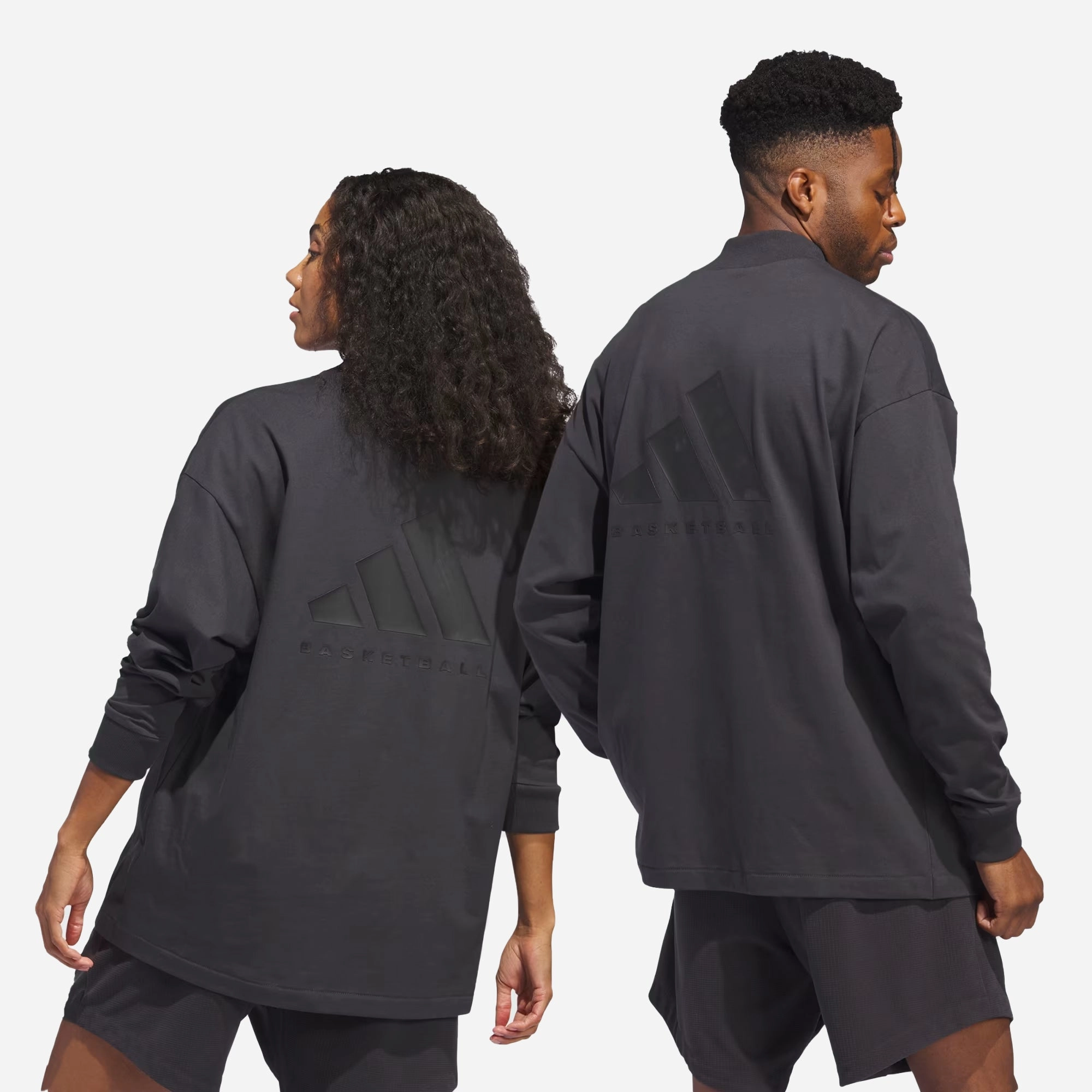 Adidas | BASKETBALL LONG SLEEVE TEE  { CARBON