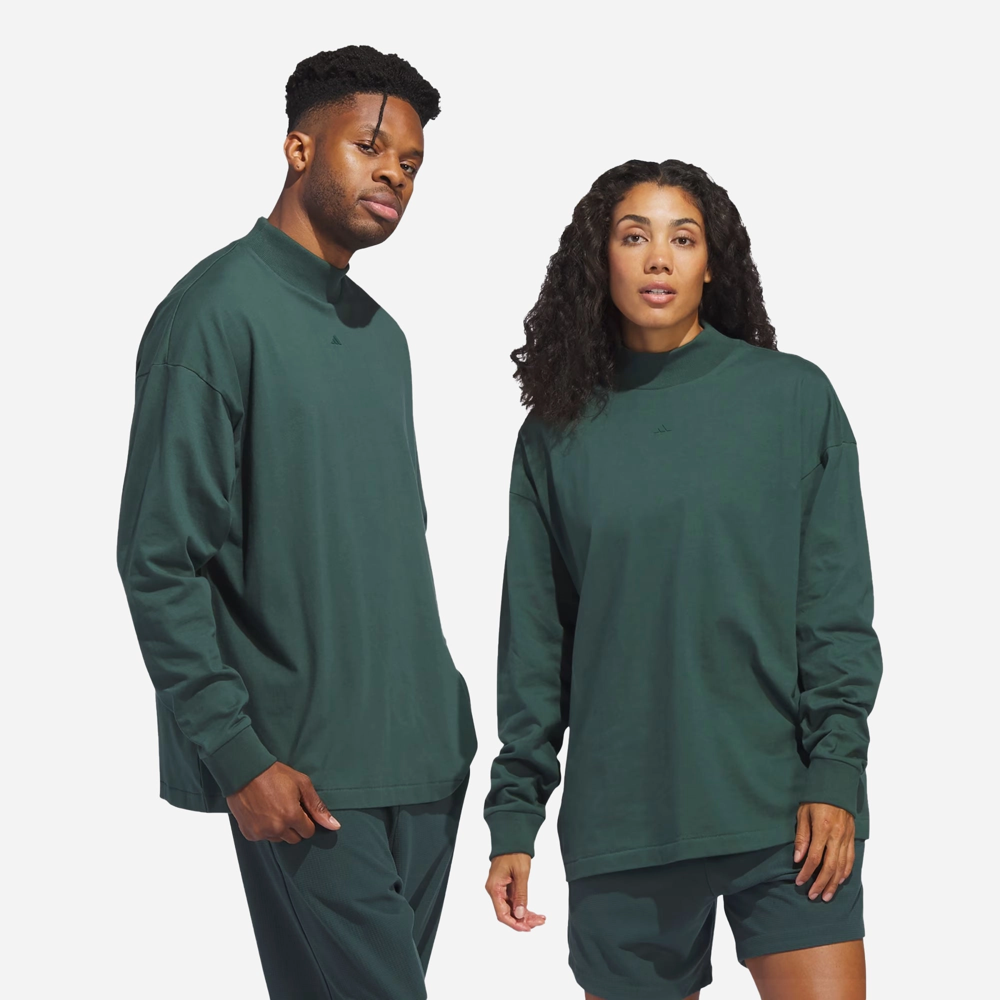 Adidas | BASKETBALL LONG SLEEVE TEE  { MINERAL GREEN