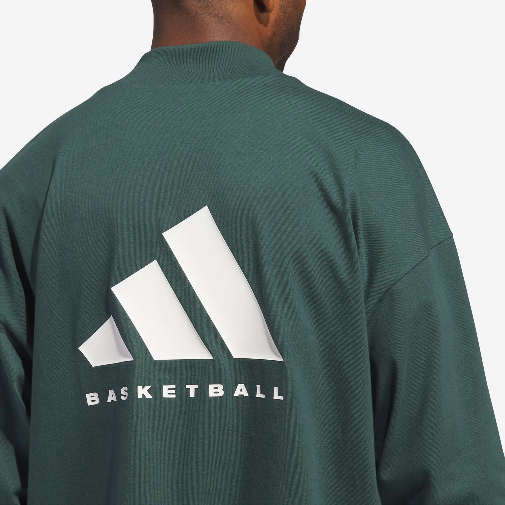 Adidas | BASKETBALL LONG SLEEVE TEE  { MINERAL GREEN