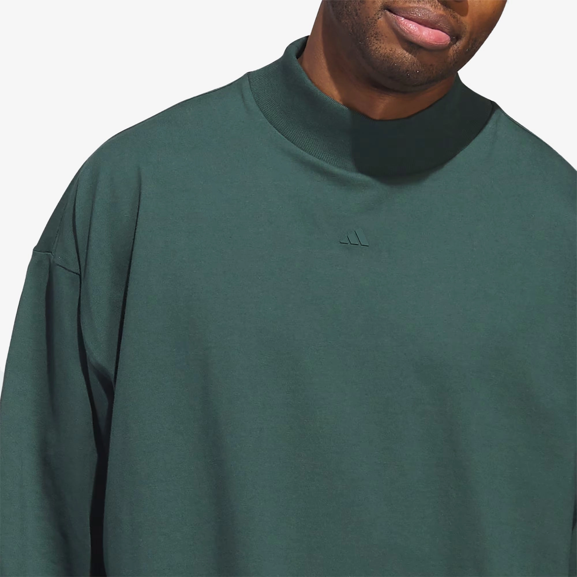 Adidas | BASKETBALL LONG SLEEVE TEE  { MINERAL GREEN