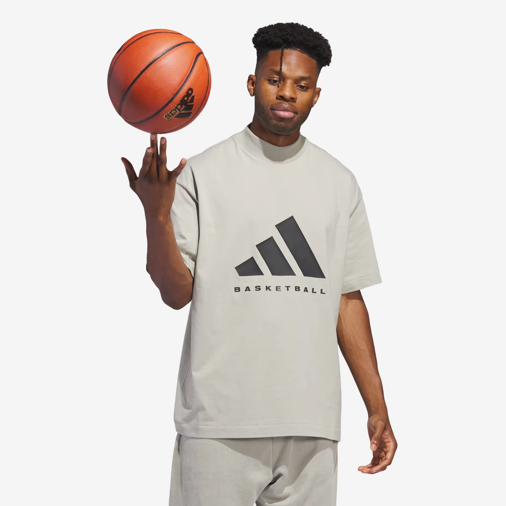 Adidas | BASKETBALL TEE  { SESAME/SESAME