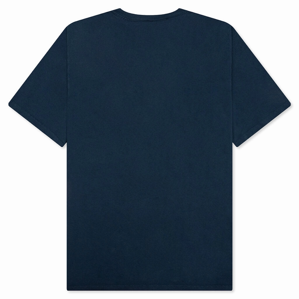 Arched Pigmented Dyed Tee - Navy