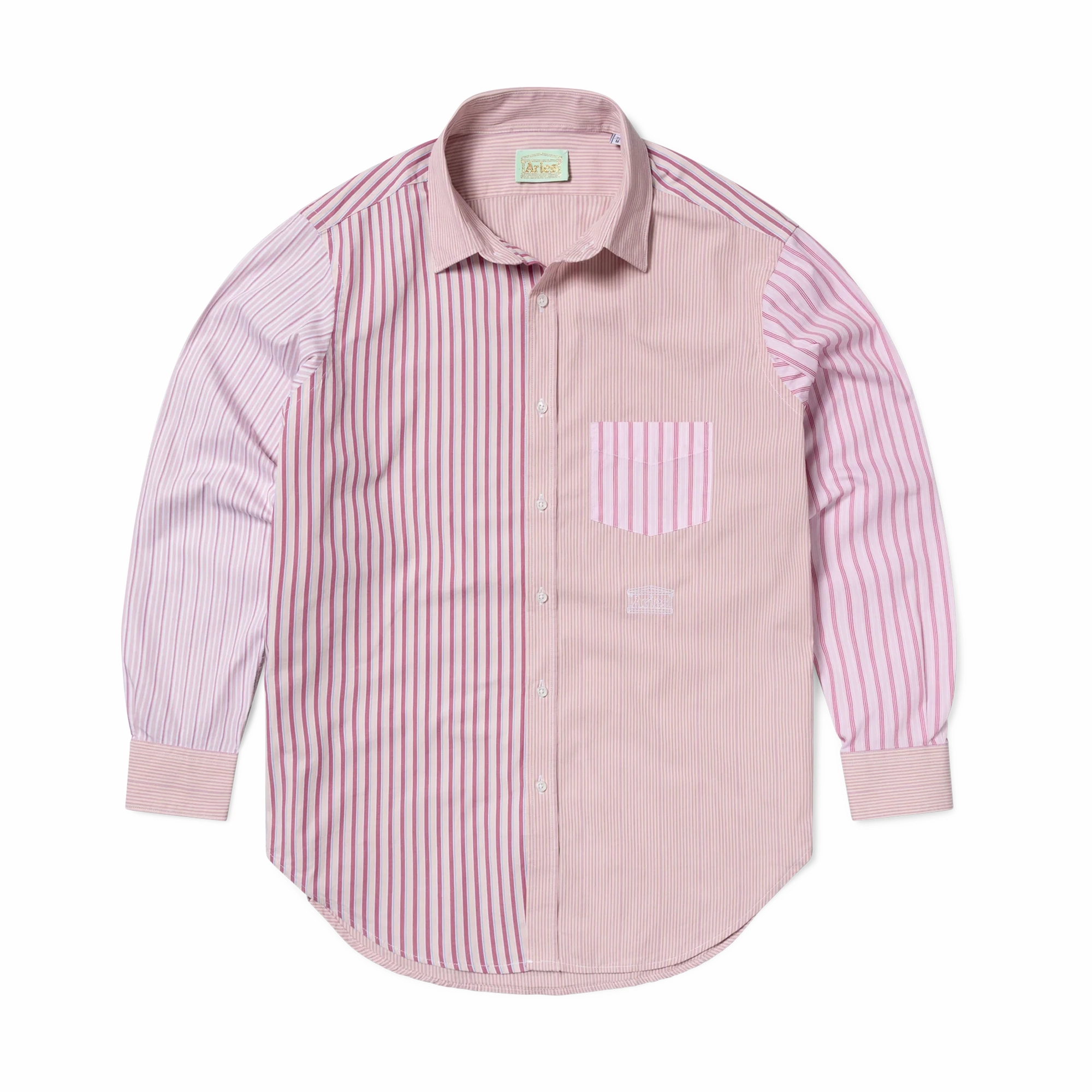 Aries Patchwork Long Sleeve Tee Pink AR4012003