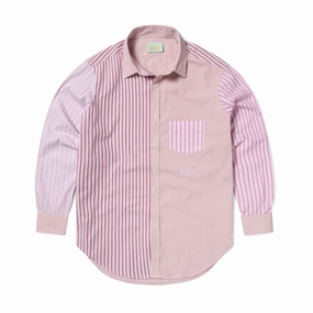 Aries Patchwork Long Sleeve Tee Pink AR4012003