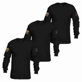Basic Long Sleeve Black 3-Pack