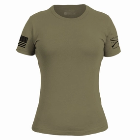 Basic T-Shirt Women's Slim Fit - Military Green