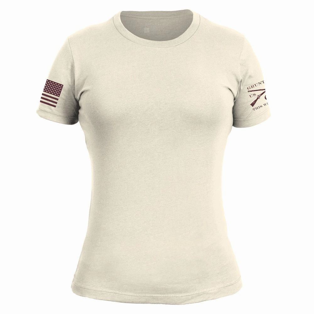 Basic T-Shirt Women's Slim Fit - Natural