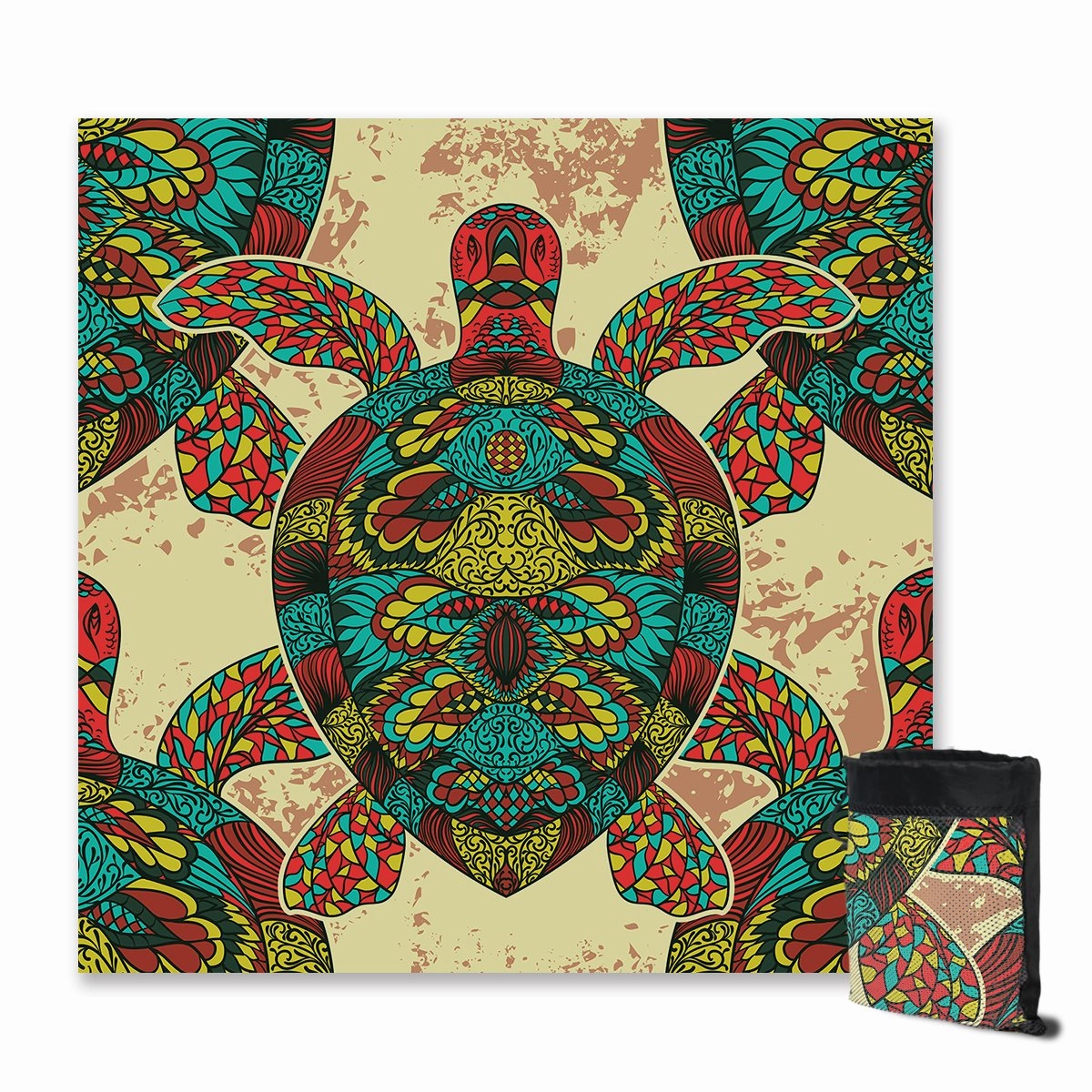 Bohemian Sea Turtle Sand Free Towel