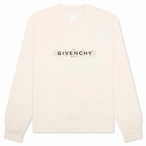 Boxy Fit Tarot Long Sleeve T-Shirt - Ivory
