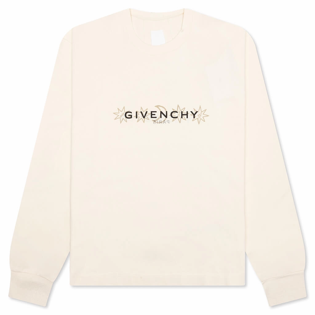 Boxy Fit Tarot Long Sleeve T-Shirt - Ivory