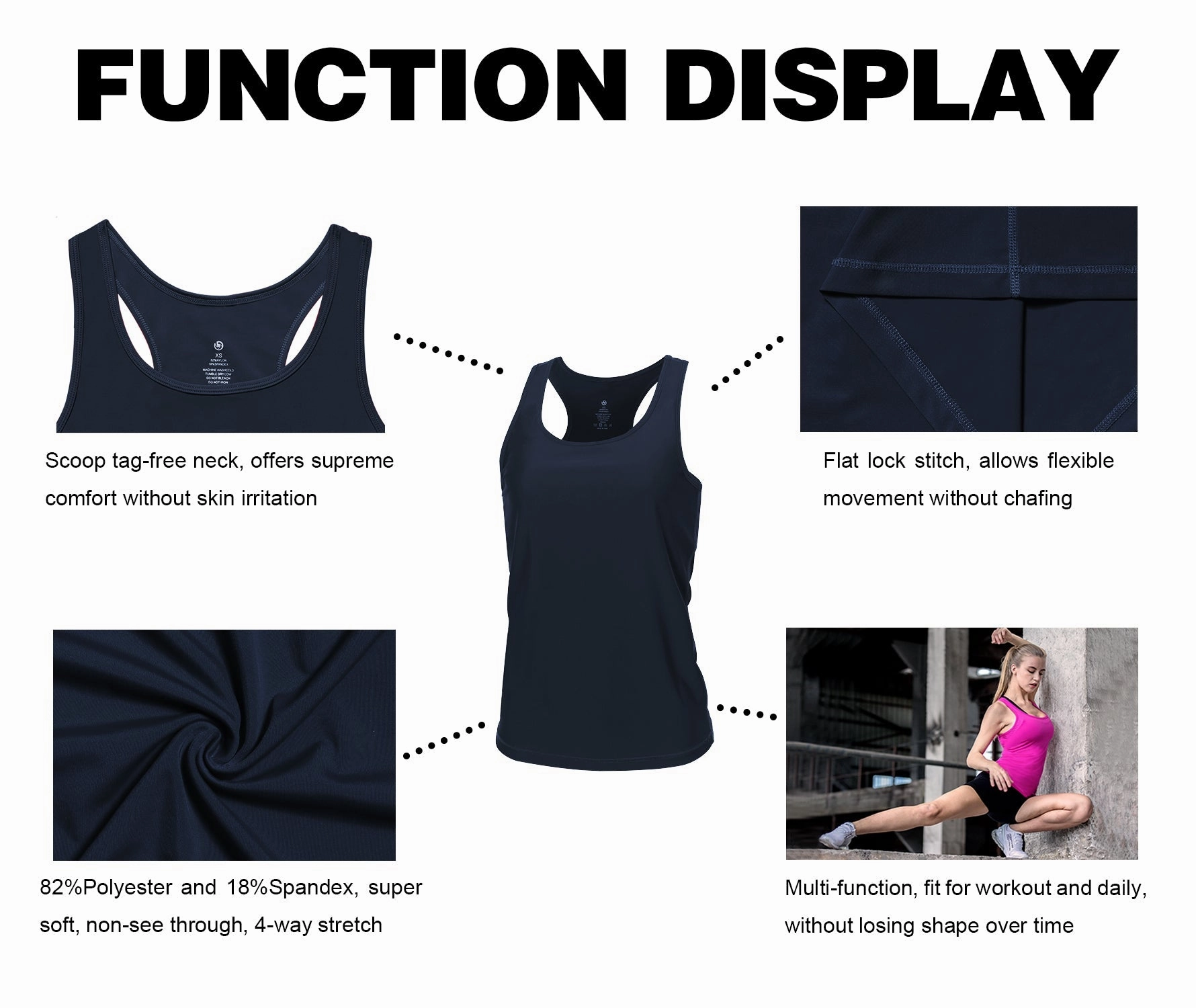 BUBBLELIME 82N/18S Tank Top_Running