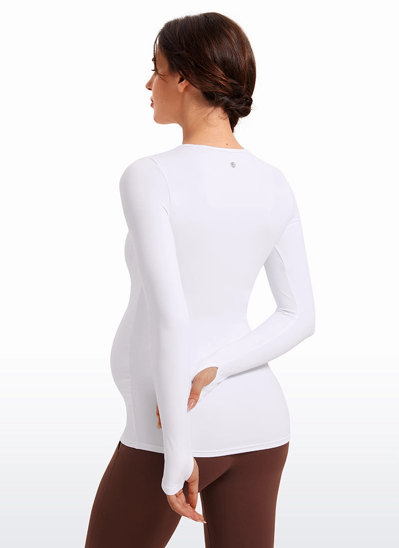 Butterluxe Long Sleeve Maternity Crewneck T-Shirts