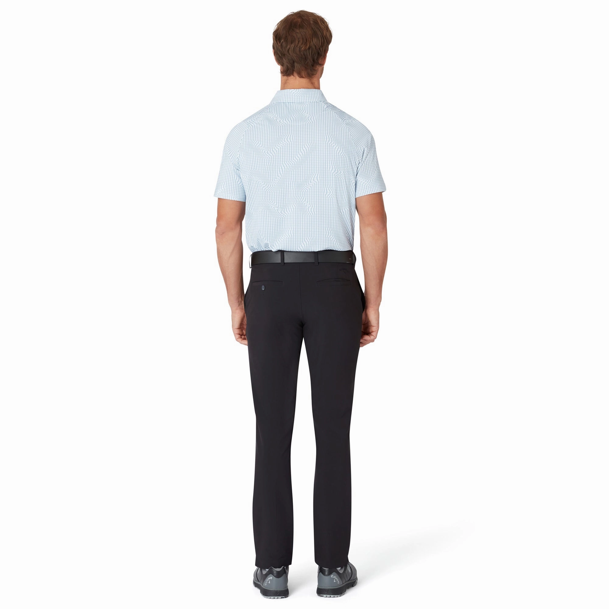 Callaway Golf Warped Gingham Print Polo Shirt