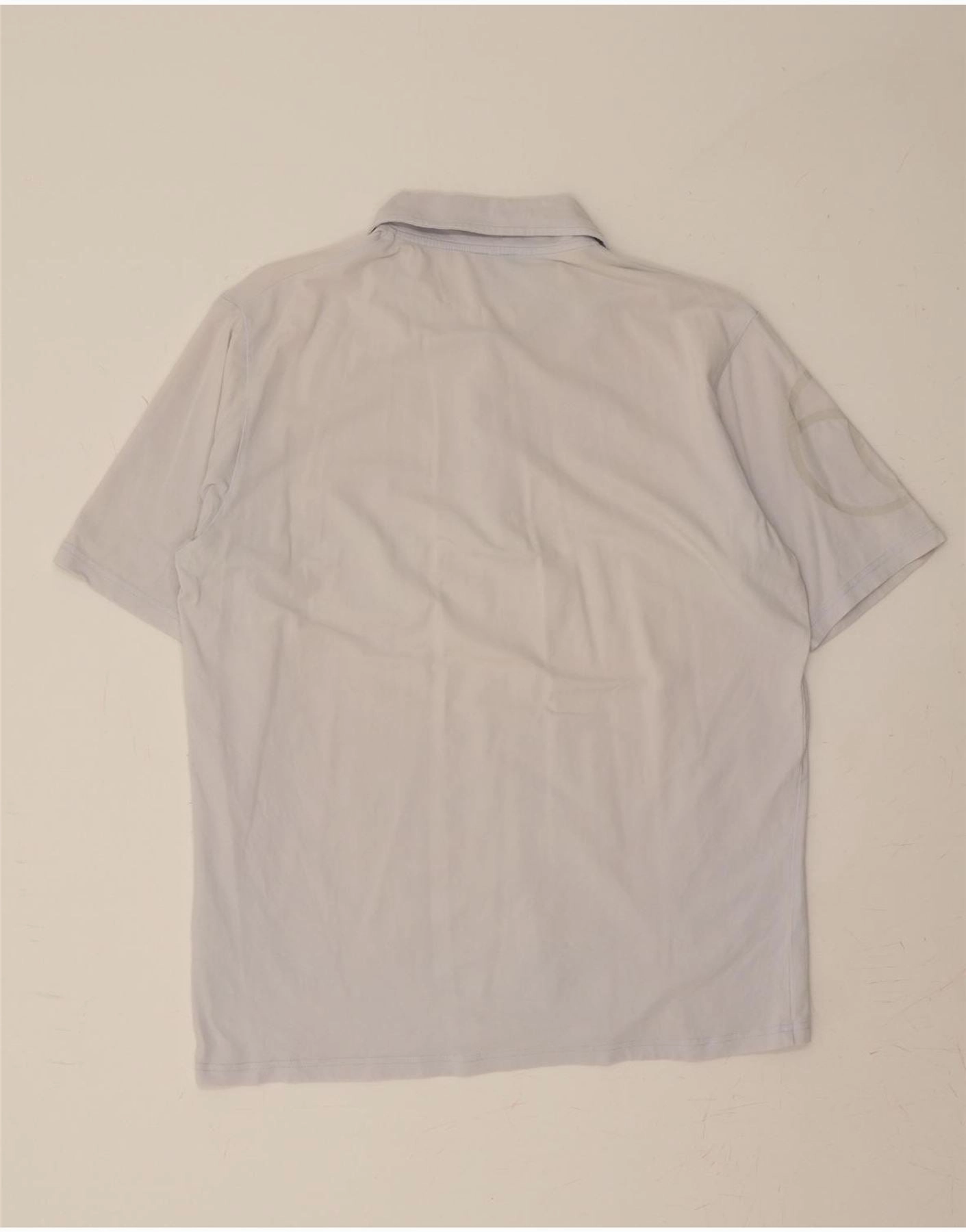 CALVIN KLEIN Mens Polo Shirt 2XL Blue Cotton
