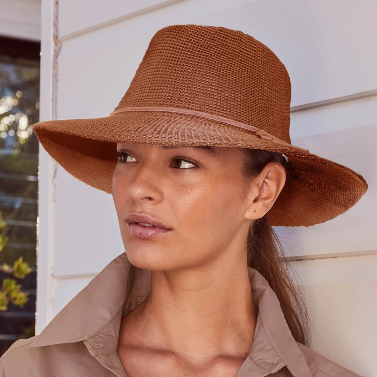 Cancer Council Ladies Jacqui Mannish Hat - Paprika