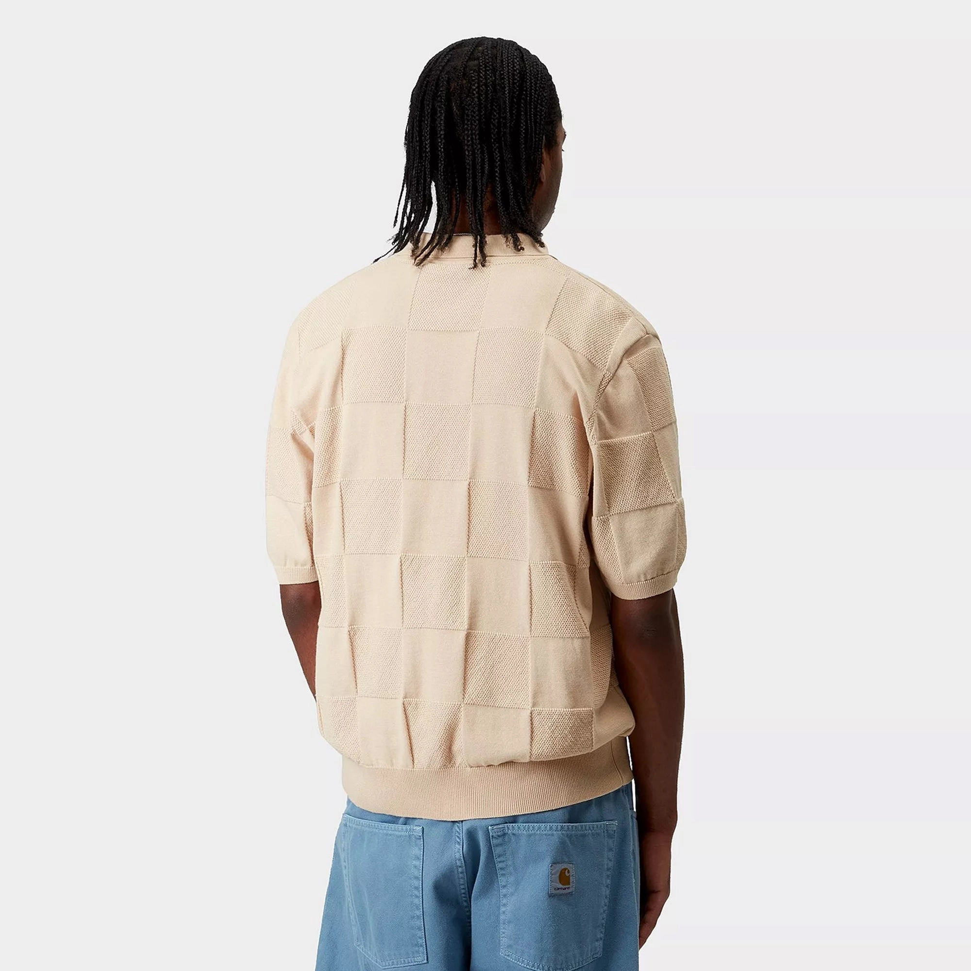 Carhartt S/S Checker Polo Fleur De Sel I034535.2LPXX