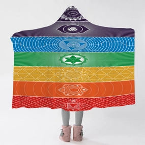 Chakra Yoga Cozy Hooded Blanket