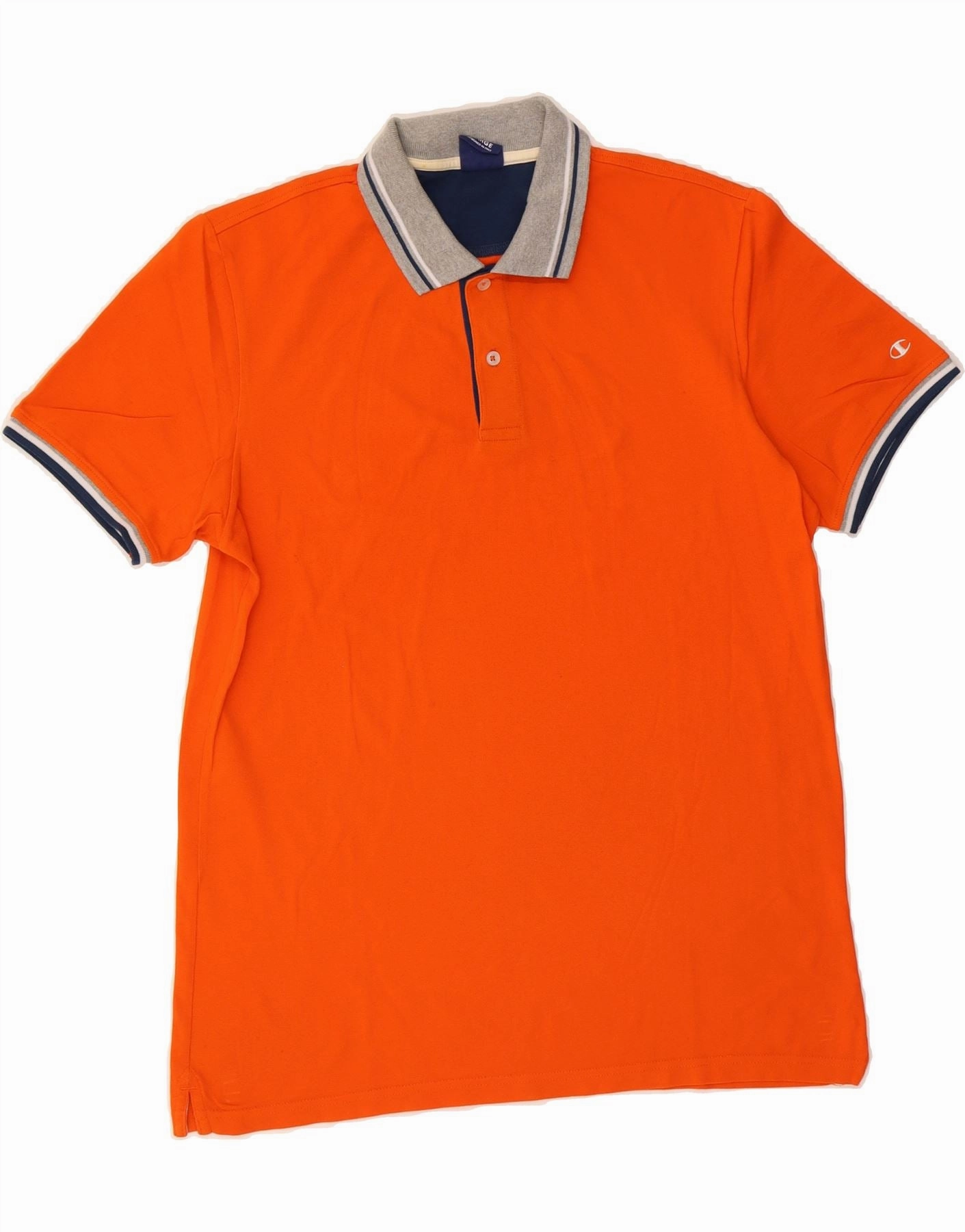 CHAMPION Mens Polo Shirt XL Orange Cotton Classic