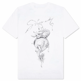 Chandelier and Snake Print T-Shirt - White