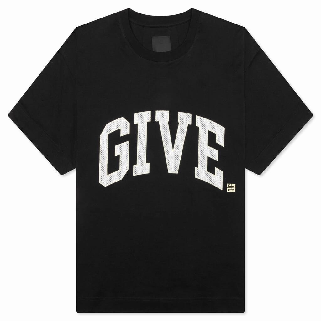College Boxy Fit T-Shirt - Black