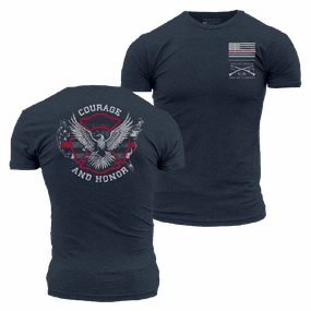 Courage and Honor T-Shirt - Midnight Navy