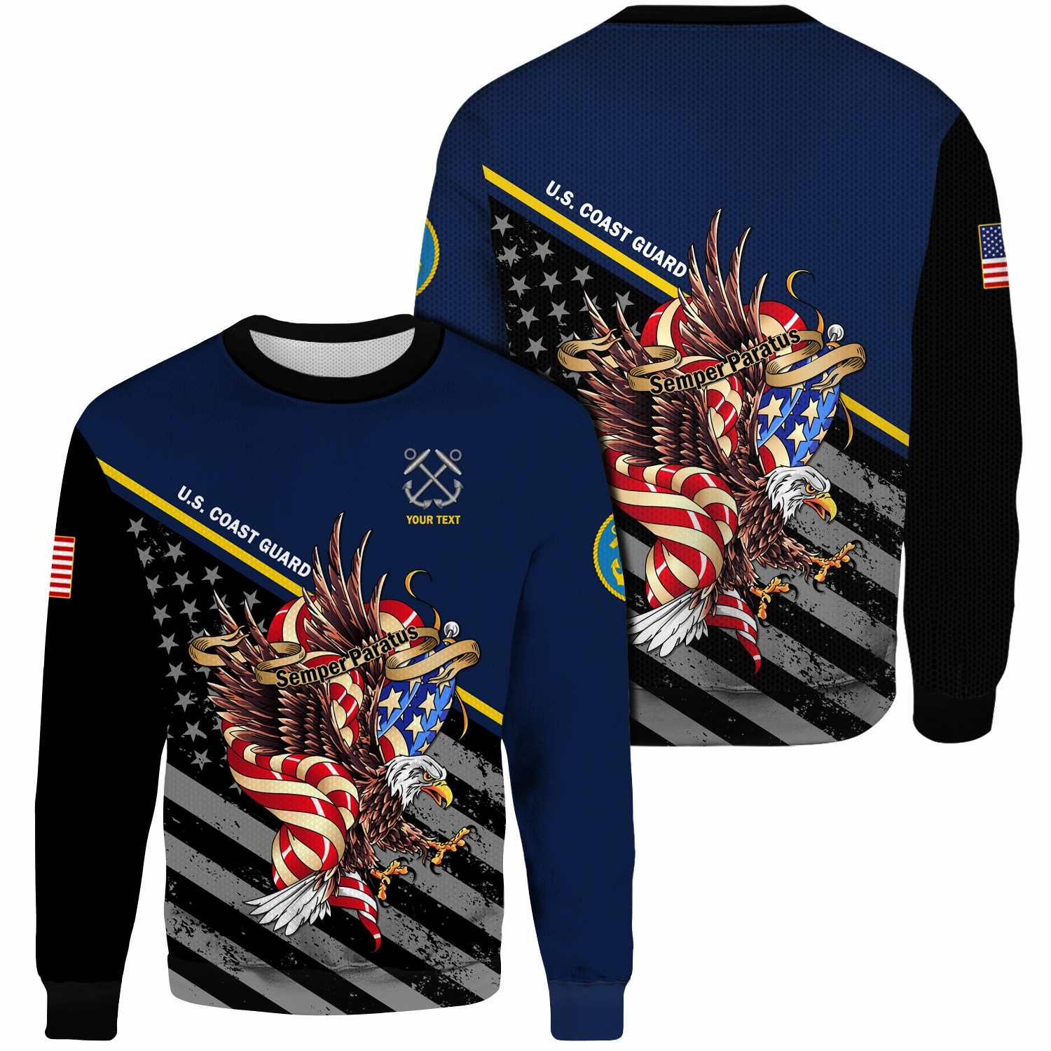 Custom 3D All Over Prints Ugly Sweater, Personalized Name And Ranks, Military Motto