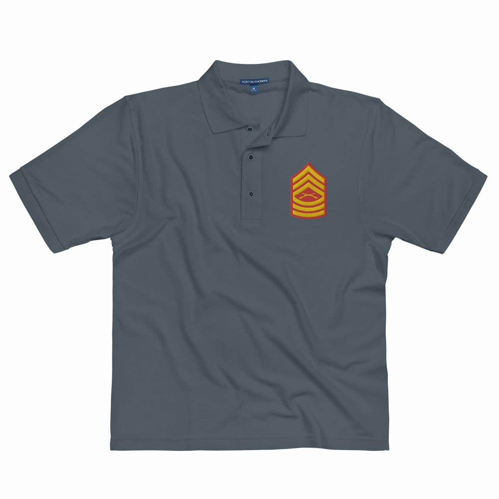 Custom US Marine Corps Ranks, Insignia Embroidered Port Authority Polo Shirt