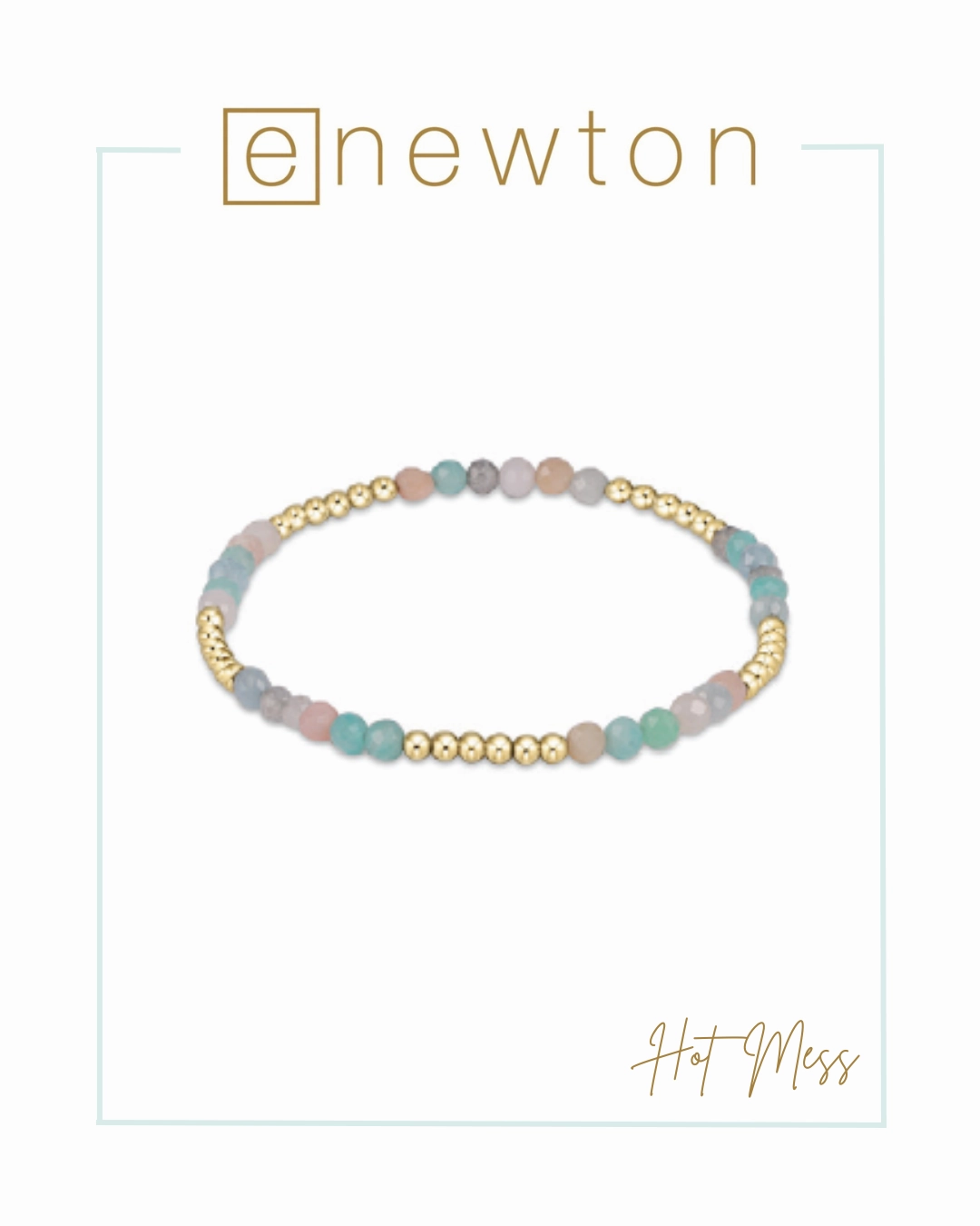 E Newton Gemstone Blissful Pattern 2.5mm Bead Bracelet