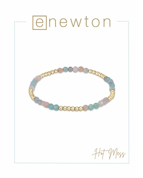 E Newton Gemstone Blissful Pattern 2.5mm Bead Bracelet