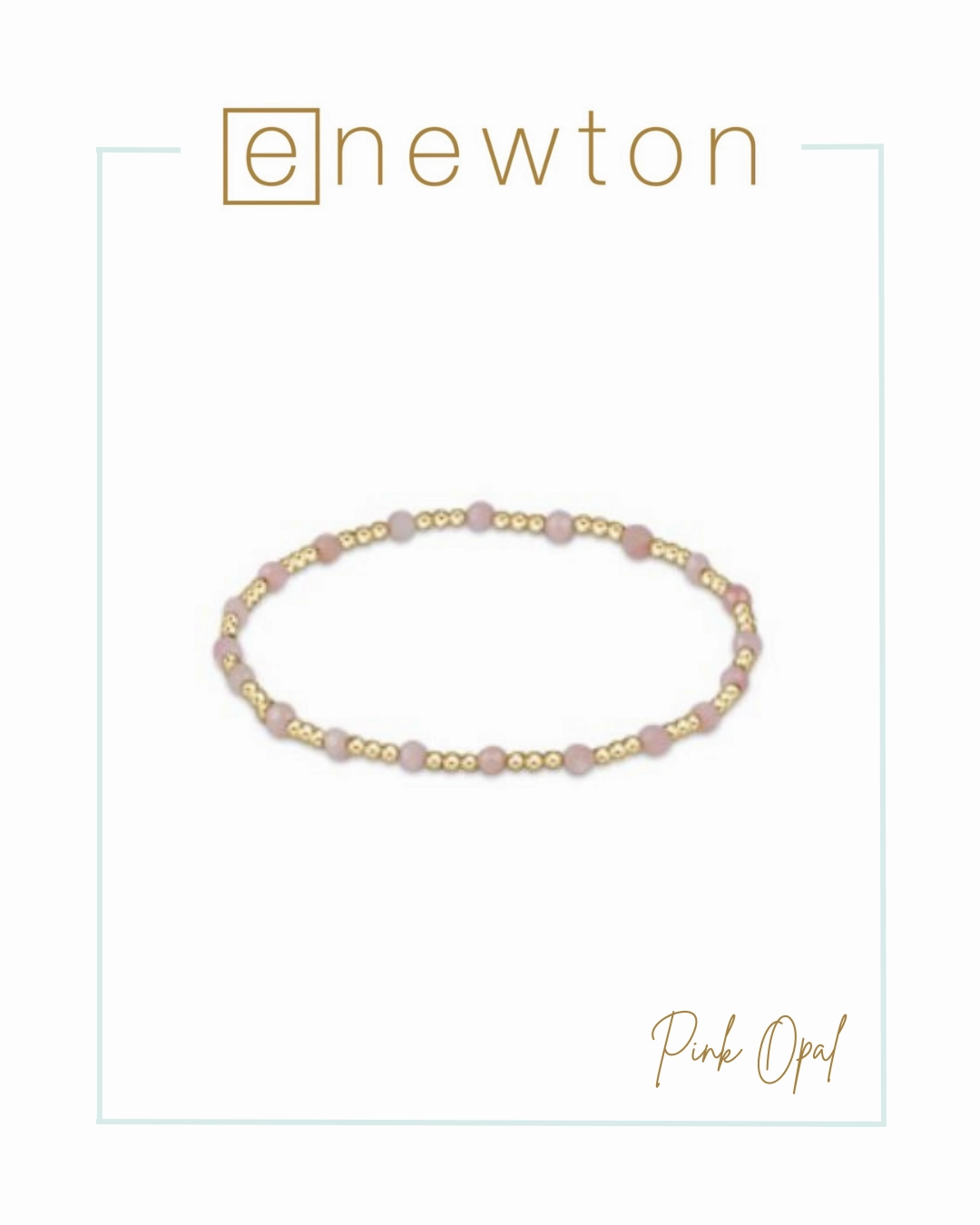 E Newton Gemstone Gold Sincerity Pattern 3mm Bracelet
