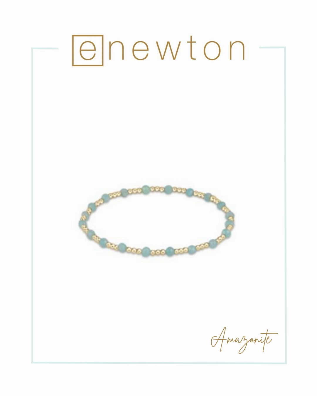 E Newton Gemstone Gold Sincerity Pattern 3mm Bracelet