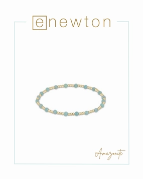 E Newton Gemstone Gold Sincerity Pattern 3mm Bracelet