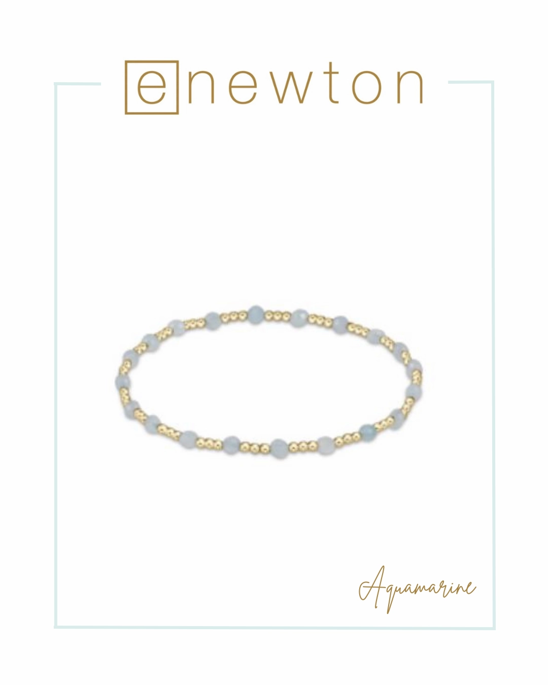 E Newton Gemstone Gold Sincerity Pattern 3mm Bracelet