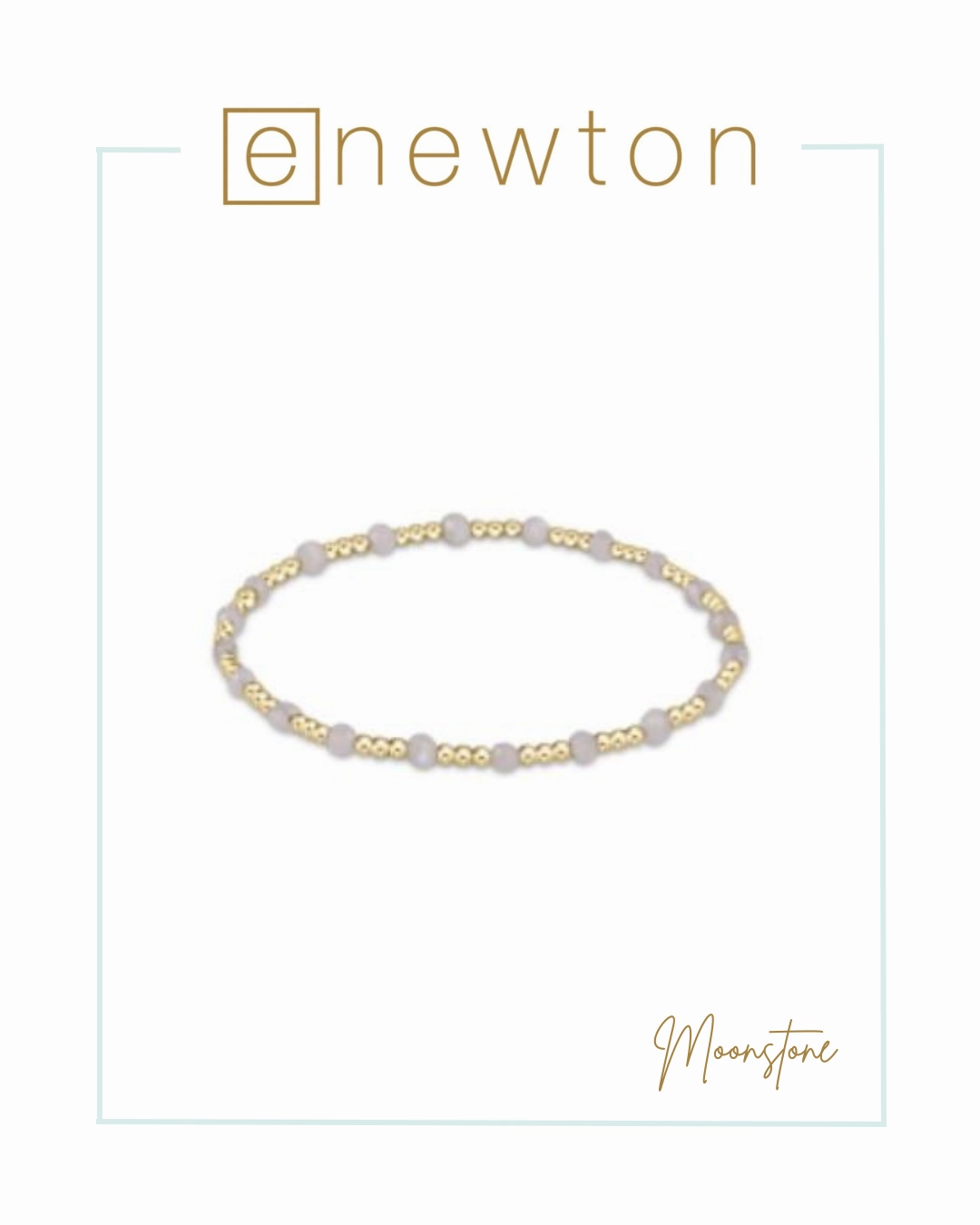 E Newton Gemstone Gold Sincerity Pattern 3mm Bracelet