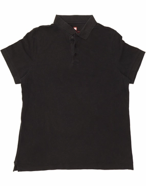 ENGELBERT STRAUSS Mens Regular Fit Polo Shirt XL Black Cotton