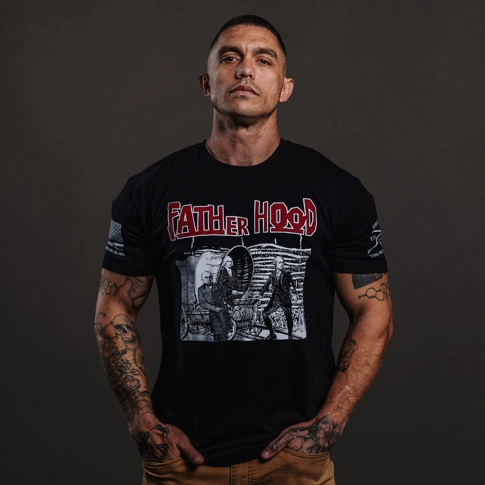 Father Hood T-Shirt - Black